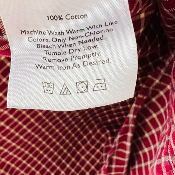 Eddie Bauer red plaid button down shirt long sleeve - Picture 10 of 10